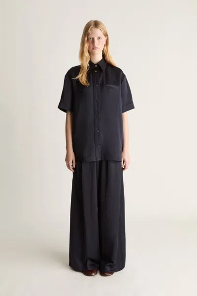 Lee Mathews Powell Ss Shirt In Navy