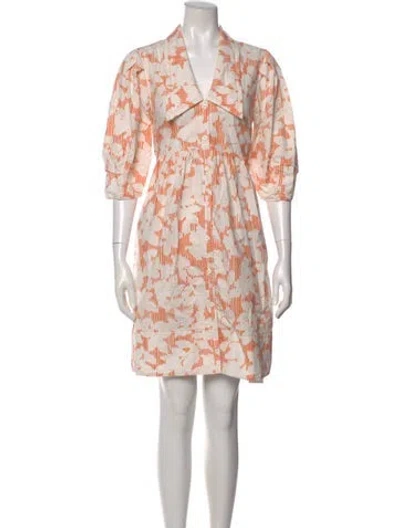 Pre-owned Lee Mathews Printed Mini Dress In Multi