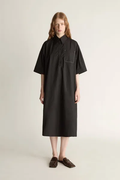 Lee Mathews Rennie Shirt Dress In Black