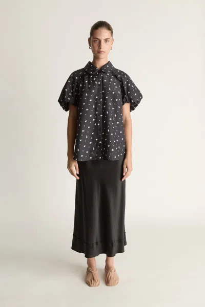 Lee Mathews Roxie Blouse In Black