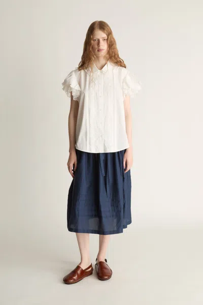 Lee Mathews Sabine Top In White