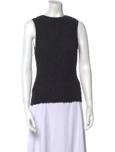 Pre-owned Lee Mathews Scoop Neck Sleeveless Top W/ Tags In Black