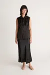 Lee Mathews Sherry Sleeveless Blouse In Black