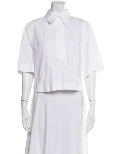Pre-owned Lee Mathews Short Sleeve Polo In White