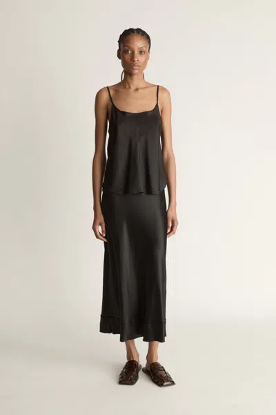 Lee Mathews Silk Habotai Cami In Black