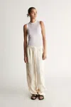 Lee Mathews Simone Pant In Chalk