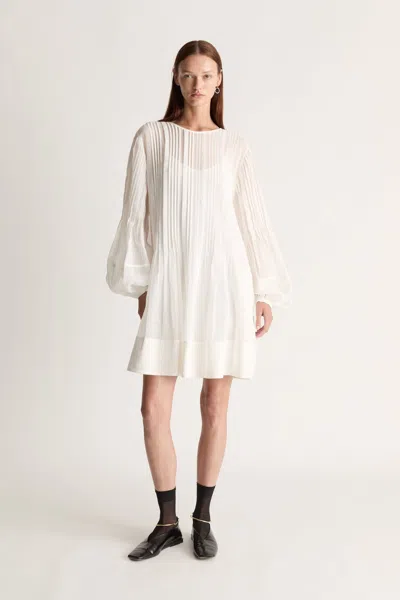Lee Mathews Skye Mini Dress In White