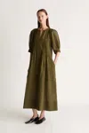 Lee Mathews Skye Ss Dress In Forest
