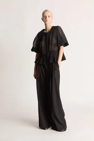 Lee Mathews Sofi Blouse In Black