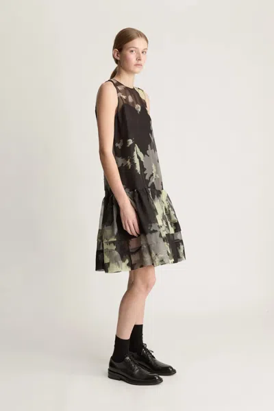 Lee Mathews Tiered Dress In Black