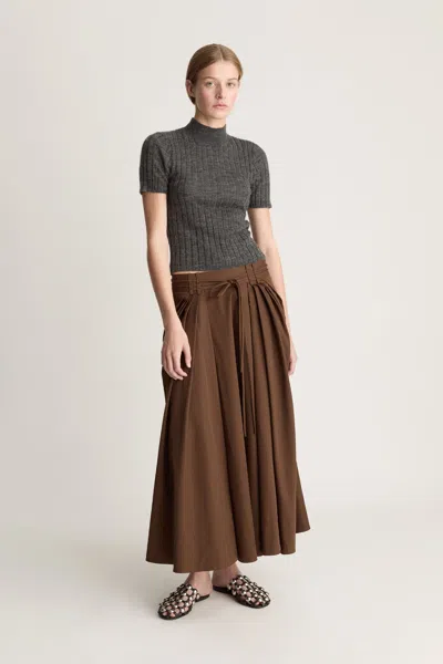 Lee Mathews Spencer Skirt In Brown