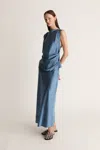 Lee Mathews Stella Silk Satin Drape Top