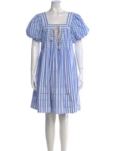Pre-owned Lee Mathews Striped Knee-length Dress In Multi
