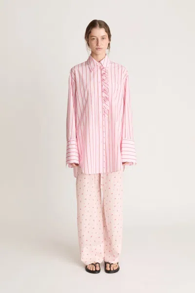 Lee Mathews Tabi Shirt In Pink