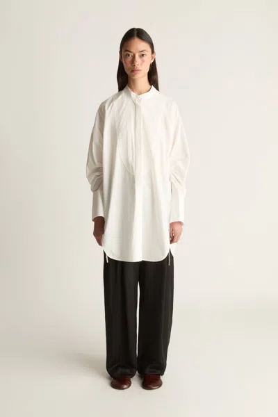 Lee Mathews Talbert Gathered Shirt In Natural
