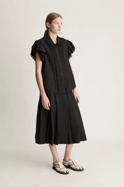 Lee Mathews Tari Top In Black