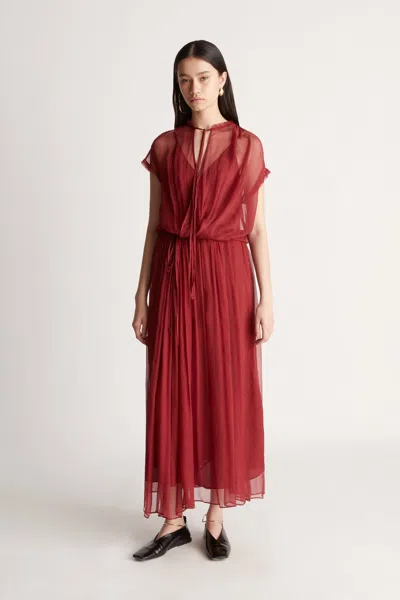 Lee Mathews Taylor Maxi Dress In Rouge