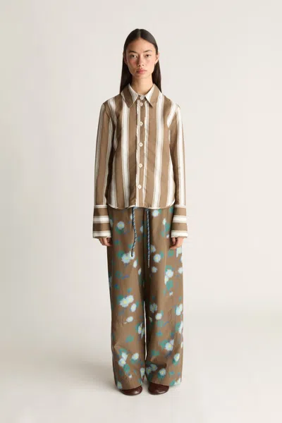 Lee Mathews Tennant Ls Shirt In Khaki