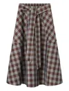 Lee Mathews Teresa Checked-pattern Midi Skirt In Multi