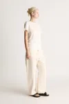 Lee Mathews Tilly Linen Jersey Tee In Natural