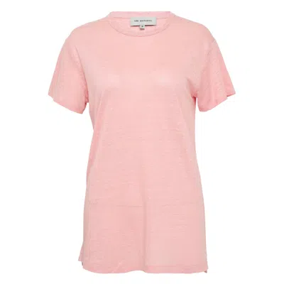 Lee Mathews Tilly Linen Jersey Tee In Pink