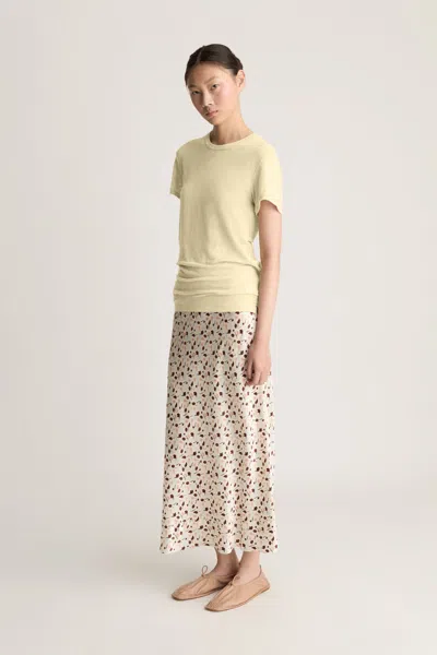 Lee Mathews Tilly Linen Jersey Tee In Yellow