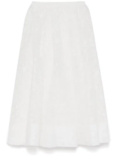 Lee Mathews Toulouse Skirt In White
