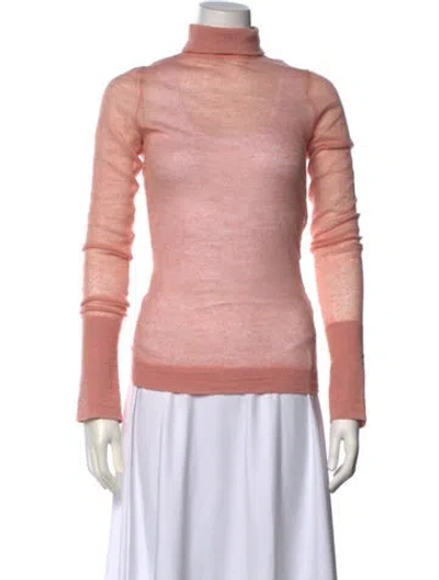 Pre-owned Lee Mathews Turtleneck Sweater In Pink