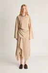 Lee Mathews Unity Silk Ls Top In Sand
