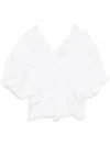 Lee Mathews V-neck Top In White