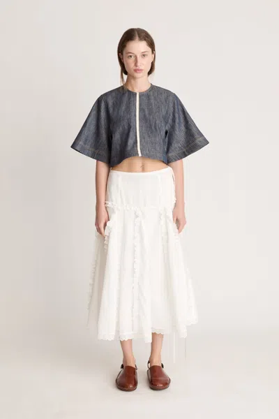 Lee Mathews Victoria Skirt In Brown