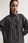 Lee Mathews Vincent Ls Shirt In Charcoal
