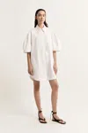 Lee Mathews Wendy Mini Dress In White