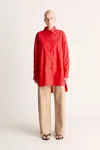 Lee Mathews Wendy Shirt In Ruby