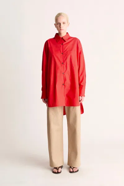 Lee Mathews Wendy Shirt In Ruby