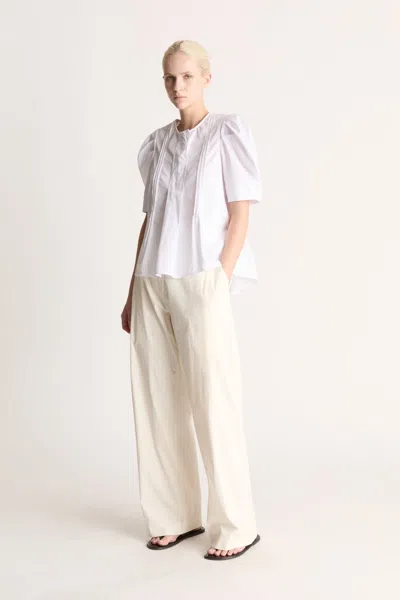 Lee Mathews Wendy Ss Blouse In White