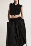 Lee Mathews Wendy Tie Front Skirt In Black