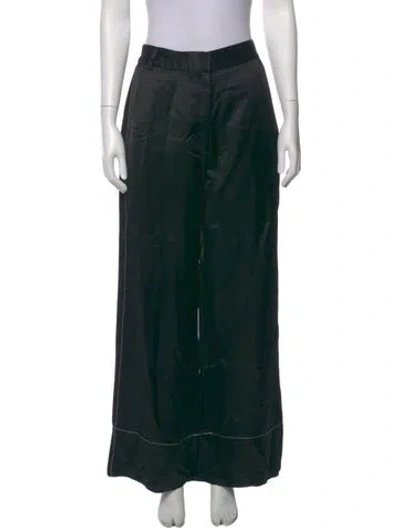 Pre-owned Lee Mathews Wide Leg Pants In Green