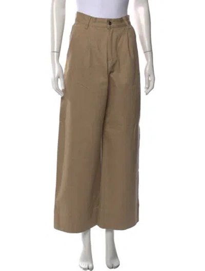 Pre-owned Lee Mathews Wide Leg Pants In Neutral