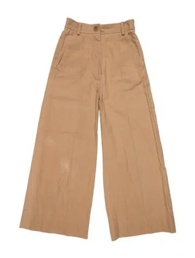 Pre-owned Lee Mathews Wide Leg Pants In Neutrals