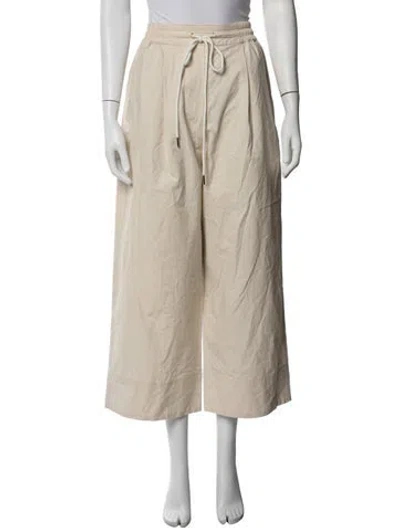 Pre-owned Lee Mathews Wide Leg Pants In Neutrals