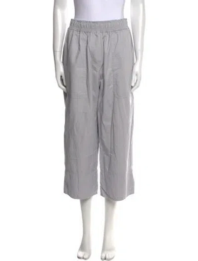 Pre-owned Lee Mathews Wide Leg Pants In White