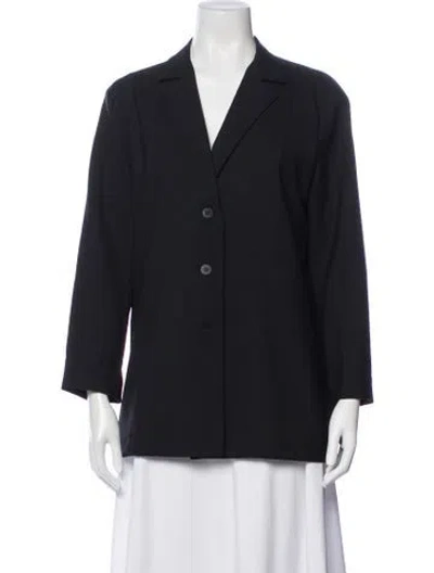 Pre-owned Lee Mathews Wool Blazer In Blue
