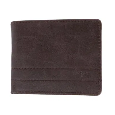 Lee Men's Embossed Passcase Wallet In Brown