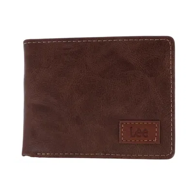 Lee Men's Tumbled Leather Bifold Wallet In Brown