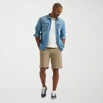 Lee Mens 10" Stretch Fabric 1 Pair Denim Short In Brown