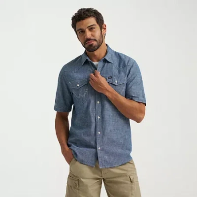 Lee Mens Long Sve Regular Fit Button-down Shirt In Blue