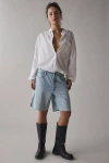 Lee Mid-rise Slouch Bermuda Denim Short In Hint Of Rain, Women's At Urban Outfitters In Hint Of Rain