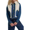 Lee Mixed Media Denim Jacket In Blue