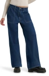 Lee Patch Pocket Slouchy Cotton & Linen Jeans In Blue
